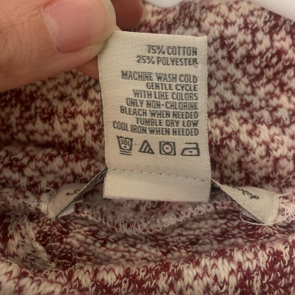 American Rag Red Burgundy Oversized Sweater Open Back XS Cowl Neck Lagenlook - Picture 7 of 9